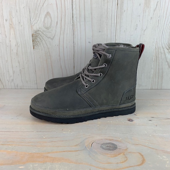 UGG HARKLEY 1017238 WATERPROOF LACE UP  LEATHER BOOTS MENS NIB - Picture 3 of 7